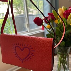 Coach Orange and Purple Shoulder Bag